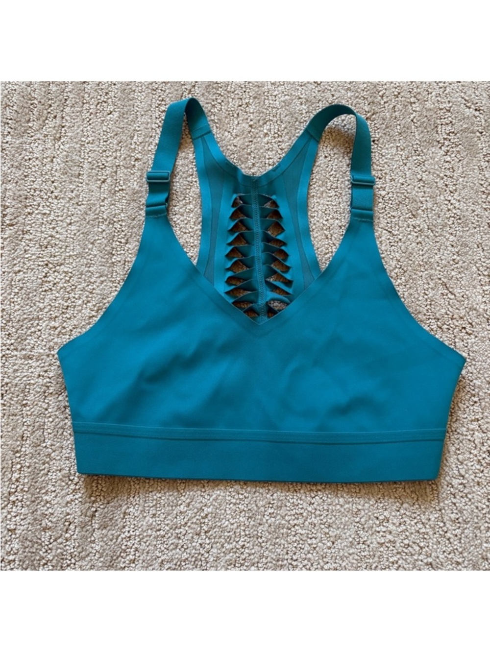 VS - Teal Strappy Back Sports Bra - size XS